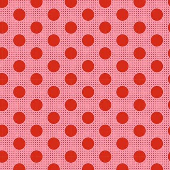 Tilda-Medium Dots Salmon, Tilda Basics, sold by the 1/2 yard or the yard