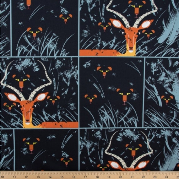 Charley Harper for Birch Organic Fabrics, Halloween, Night Gazelle, sold by the 1/2 yard or the yard