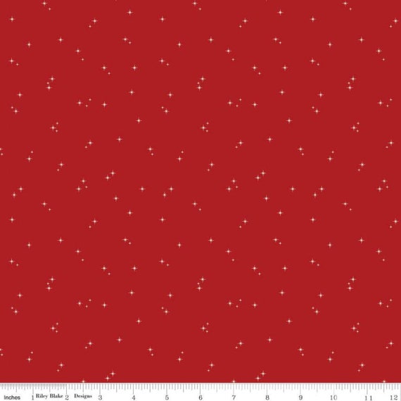 Mod Meow Stars Barn Red, By Amanda Niederhauser, For Riley Blake Designs, sold by the 1/2 yard or the yard
