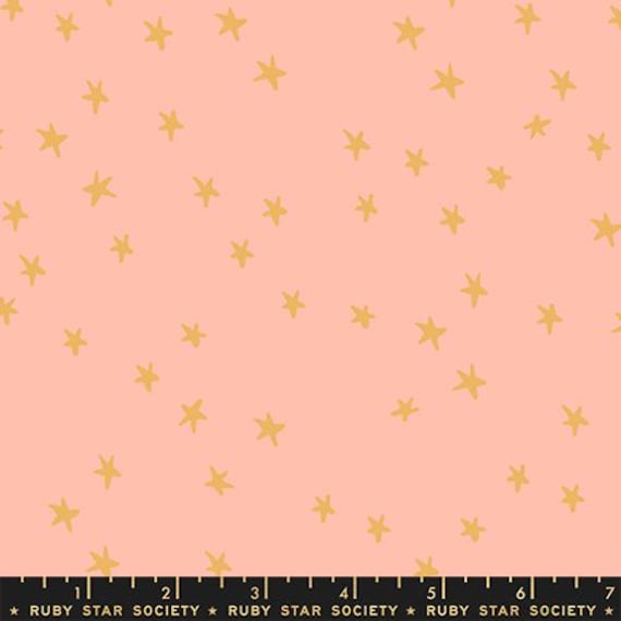 Starry, New Peach, RS4109 68, Ruby Star, sold by the yard