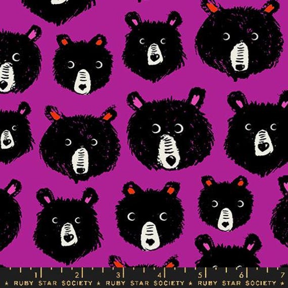 Teddy And The Bears, in Cheshire, By Sarah Watts, Ruby Star Society, sold by the 1/2 yard or the yard