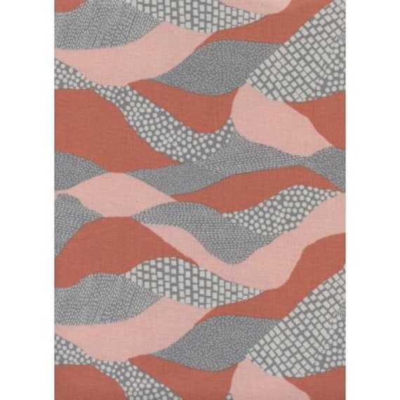 Imagined Landscapes, Lands End, Sunset Unbleached Cotton Fabric, J9009-002, By Jen Hewett, Cotton + Steel, sold by the 1/2 yard or the yard
