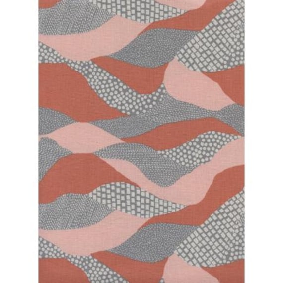 Imagined Landscapes, Lands End, Sunset Unbleached Cotton Fabric, J9009-002, By Jen Hewett, Cotton + Steel, sold by the 1/2 yard or the yard