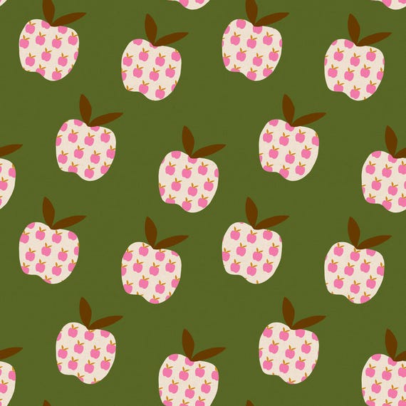 Mystic Fable, by Alexia Abegg, Neon Pink, green, Cotton Linen Canvas, RS4152 15L, Ruby Star, sold by the yard