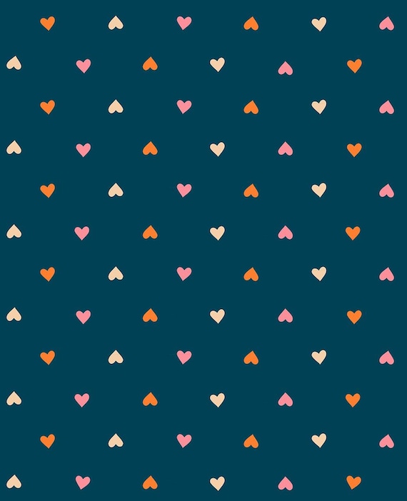 Juicy, Hearts Ditsy Dots Hearts Retro Blender, In Galaxy, By Melody Miller, Ruby Star Society, sold by the 1/2 yard or the yard