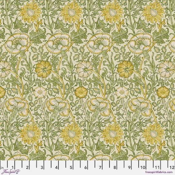 Mini Pink and Rose - Sunflower, by Emery Walker, The Original Morris & Co., FreeSpirit Fabrics, sold by the 1/2 yard or the yard
