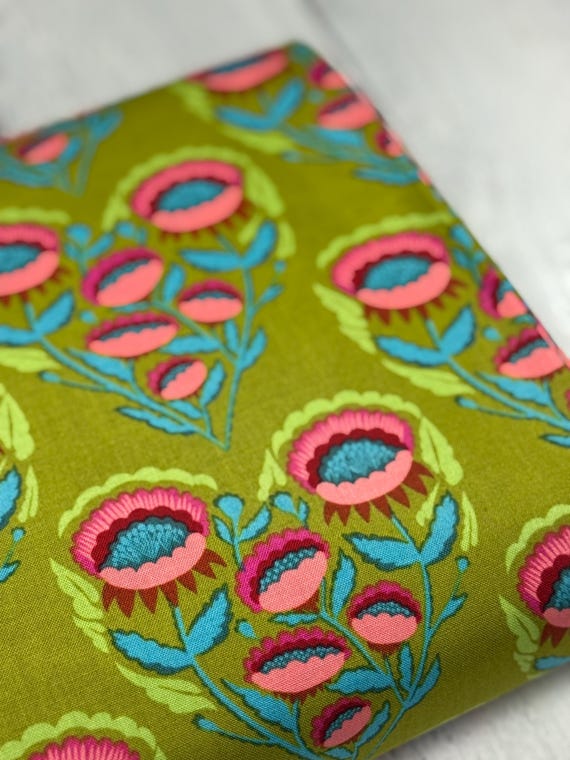 Allegory, Pitterpat, in Lichen, By Anna Maria Parry, AMT 143-71L, Anna Maria Textiles, sold by the yard