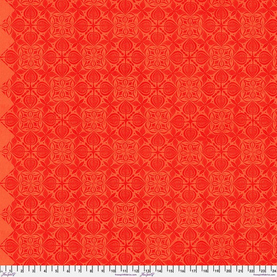 Curious - Tangerine, Grace, Valori Wells, FreeSpirit Fabrics, sold by the 1/2 yard or the yard