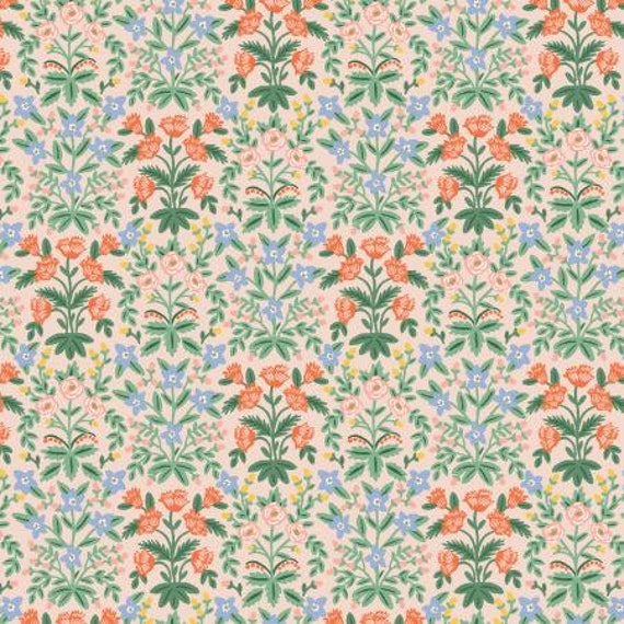 Bramble, Lottie, Blue Multi Fabric, RP906-BM1, Rifle Paper Co, Cotton + Steel, RJR, Sold by the 1/2 yard or the yard