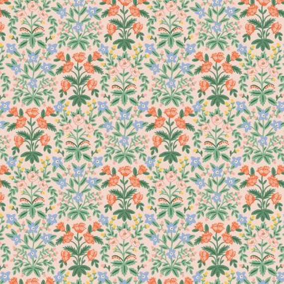 Bramble, Lottie, Blue Multi Fabric, RP906-BL3, Rifle Paper Co, Cotton + Steel, RJR, Sold by the 1/2 yard or the yard