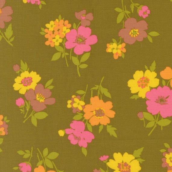 Happy Daze, by Chloe's Closet, Avocado, 33843 17, Moda Fabric, sold by the yard