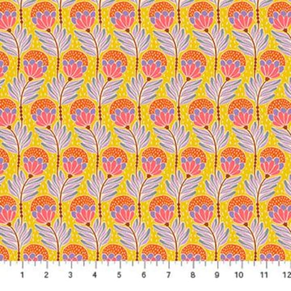Shooting Star, AMT117-54L, in Saffron, By Anna Maria Parry, Anna Maria Textiles, sold by the yard