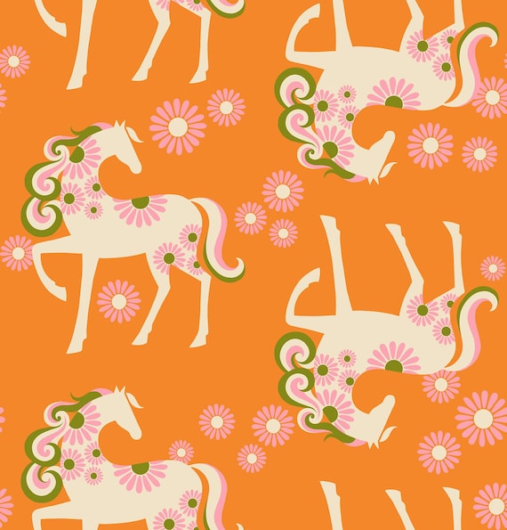 CANVAS Carousel: Fancy Horse in Burnt Orange CANVAS Carousel: Fancy Horse in Burnt Orange