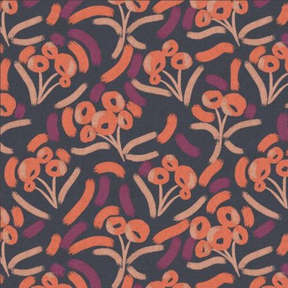 Glory - Luella - Blackberry Punch Unbleached CANVAS Fabric- MC205-PU2UC- Cotton + Steel- Sold by the 1/2 yard or the yard