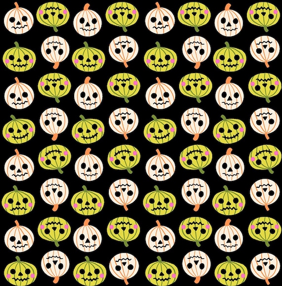 Freaky Familiars, Pumpkins,  in Black, RS5196 14, Ruby Star, sold by the yard