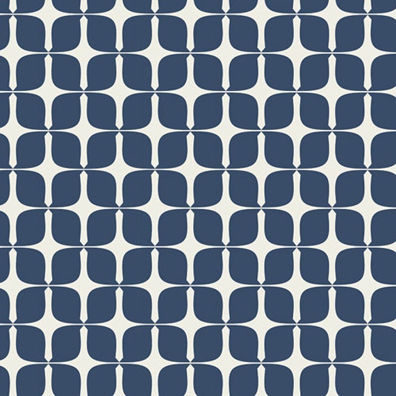 Mod Paper Indigo, By Dana Willard, for Art Gallery Fabrics, sold by the 1/2 yard or the yard