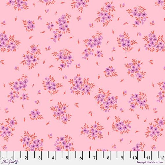 What a Ditz, in Pink Lemonade, Tula Pink True Colors, 100% cotton, sold by the yard