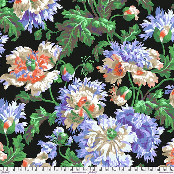 Garden Party, Contrast, February 2024, byPhilip Jacobs for the Kaffe Fassett Collective, for FreeSpirit, sold by the 1/2 yard or the yard