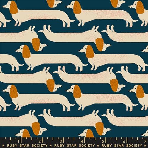 Dog Park: Long Dog in Teal Navy Dog Park: Long Dog in Teal Navy