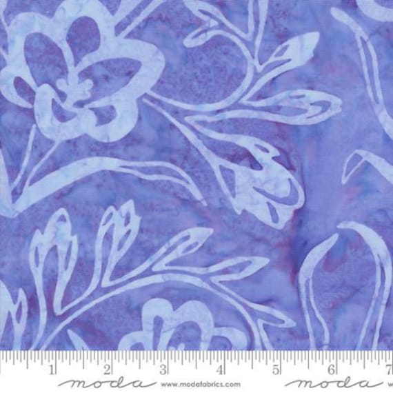 Berrylicious Batiks, Floral, in Grape, 4368 21, Moda, sold by the yard