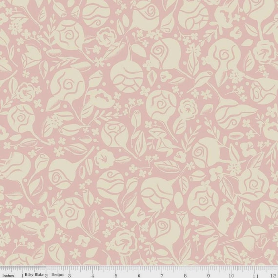 Beauty And The Beast, Floral, in Pink,C9532, Riley Blake Designs, sold by the yard
