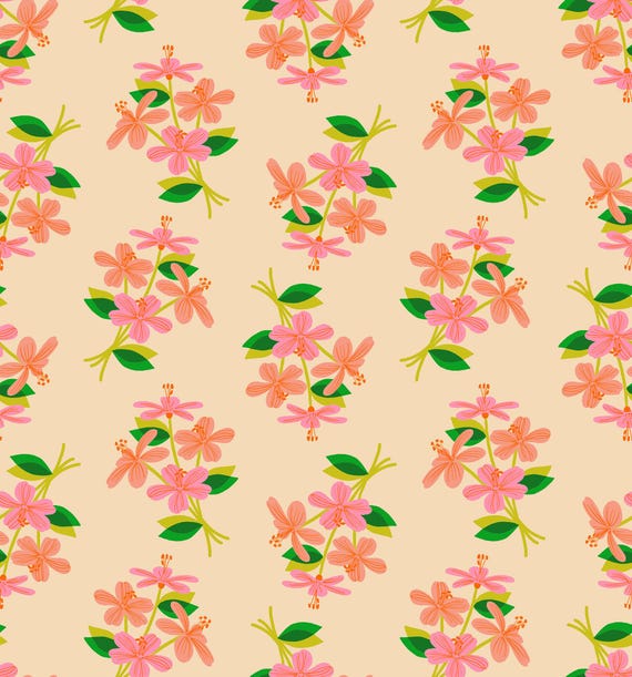 Favorite Flowers, Vintage  Flowers, in Vintage Paper, By Ruby Star Society, RS5144 12 Ruby Star, sold by the 1/2 yard or the yard