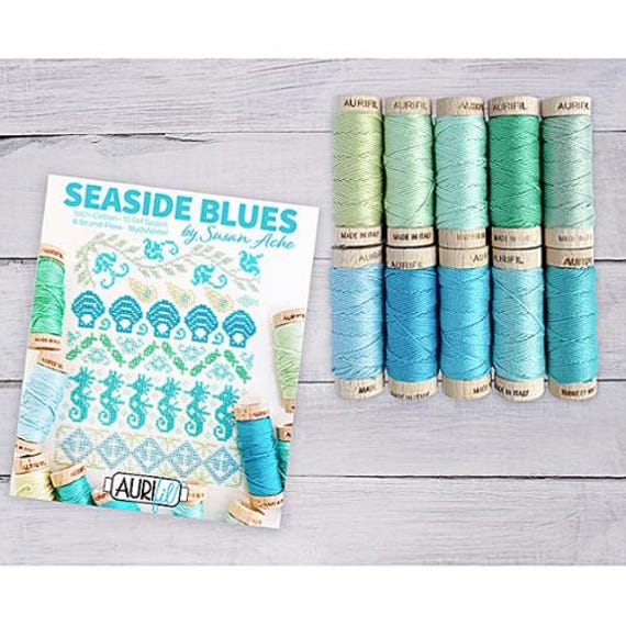 Seaside Blues, AURIFIL, Aurifloss, By Susan Ache SA30SB10 Aurifil#1