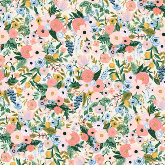 Orchard,  Garden Party, Petite Garden Party, Ivory Fabric, RP104-IV7 By Rifle Paper Co, Cotton + Steel, sold by the 1/2 yard or the yard