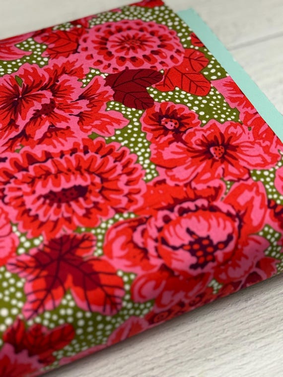 Floral With Dots, in Red, Kaffe Fassett, From the Archives, PWGP002.Red, sold by the yard