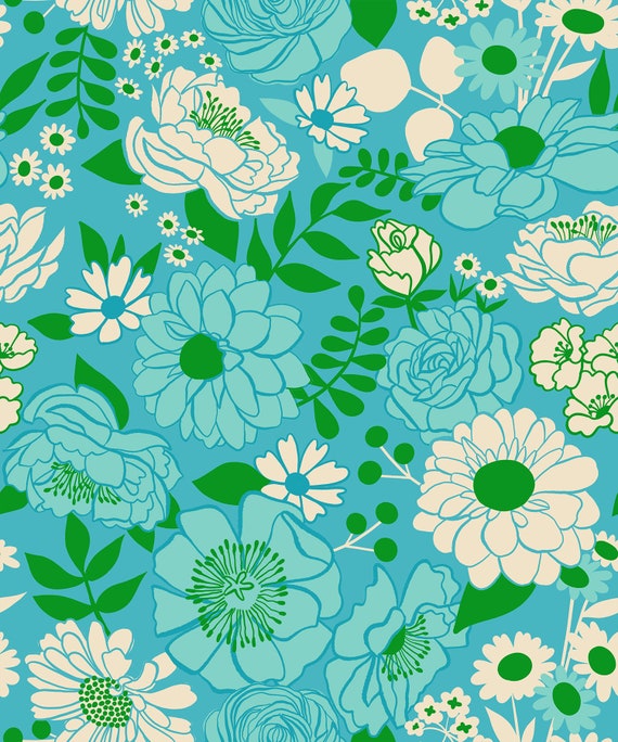 Rise And Shine, Morning Bloom, in Succulent, RS0077 13, By Melody Miller, Ruby Star, sold by the 1/2 yard or the yard
