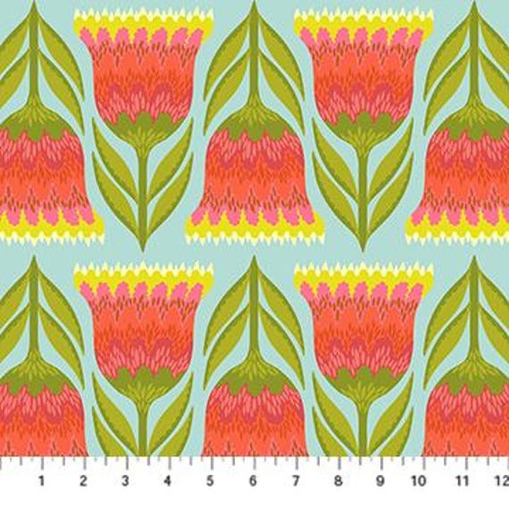 Jumpstart, Celosia, in Lime, AMT130-74V, Anna Maria Textiles, Northcott Fabrics, sold by the yard