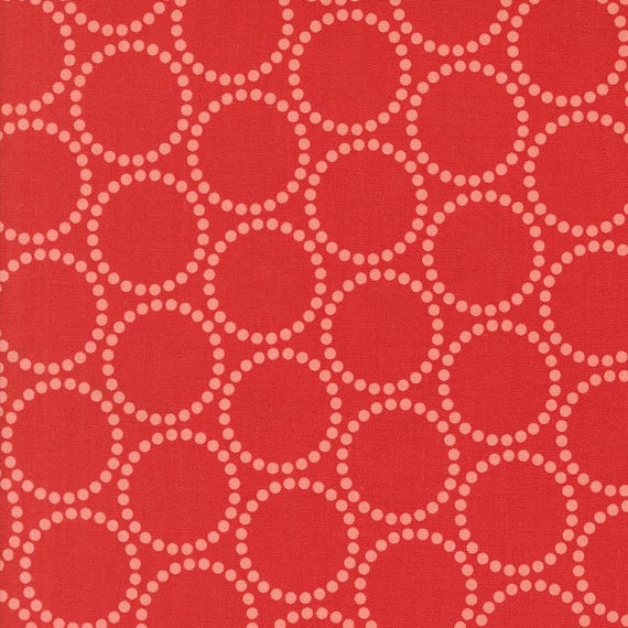 Tiny Christmas, Pearl Bracelets, in Christmas Red, 37136 12, by Lizzy House, for Moda, sold by the yard