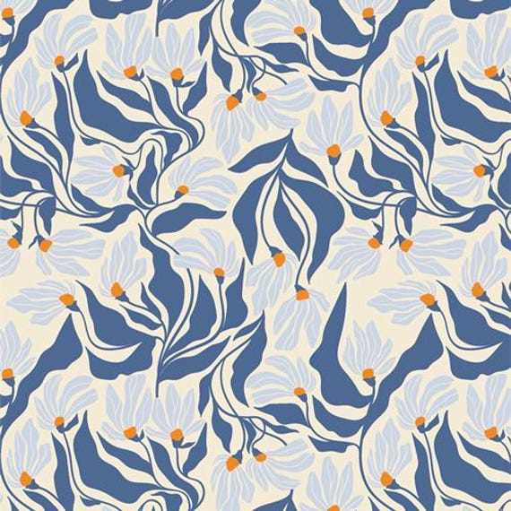 Wind DanceAzure, By The Cur8tor Modernista, AGF Studios, sold by the yard