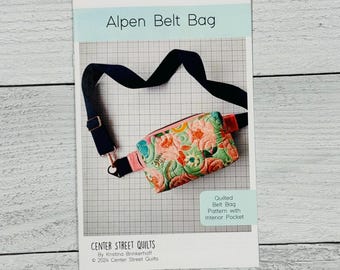 Alpen Belt Bag - Paper Pattern by Kristina Brinkerhoff of Center Street Quilts