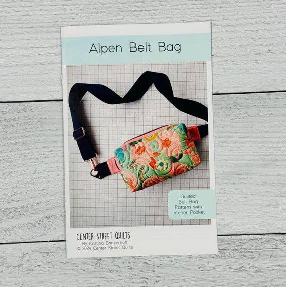 Alpen Belt Bag - Paper Pattern by Kristina Brinkerhoff of Center Street Quilts