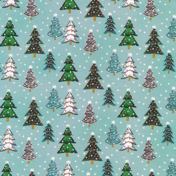 Winter Wonderland,  Festive Forest, By Helen Bowler, Could9 Organic Fabric, sold by the 1/2 yard or the yard