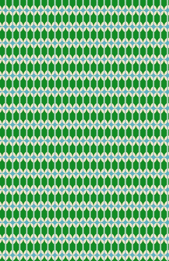Trinketry, Geometric Blender Retro, in Deep Verdant, By Melody Miller, RS0115 17,  RUBY STAR SOCIETY, sold by the yard