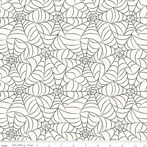 Frank and Friends, Webs, in Cloud, by My Mind's Eye, Riley Blake designs, sold by the yard