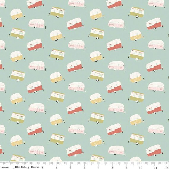 Joy In The Journey, Campers Mint, C10682-Mint, By Dani Mogstad, for Riley Blake, sold by the 1/2 yard or the yard
