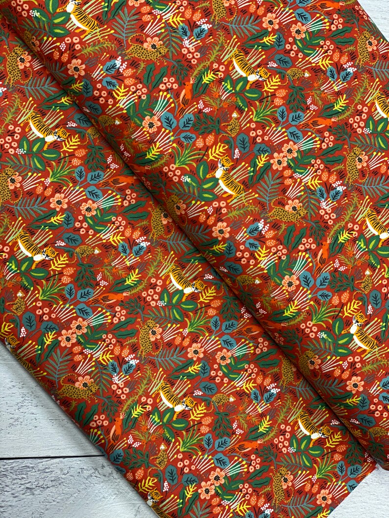MenagerieJungleRedby Rifle Paper Co for Cotton and Steel Etsy