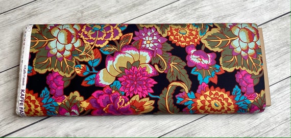 Cloisonne, Black, Kaffe Fassett for the Kaffe Fassett Collective, Sold By the 1/2 yard or the yard  100% Cotton