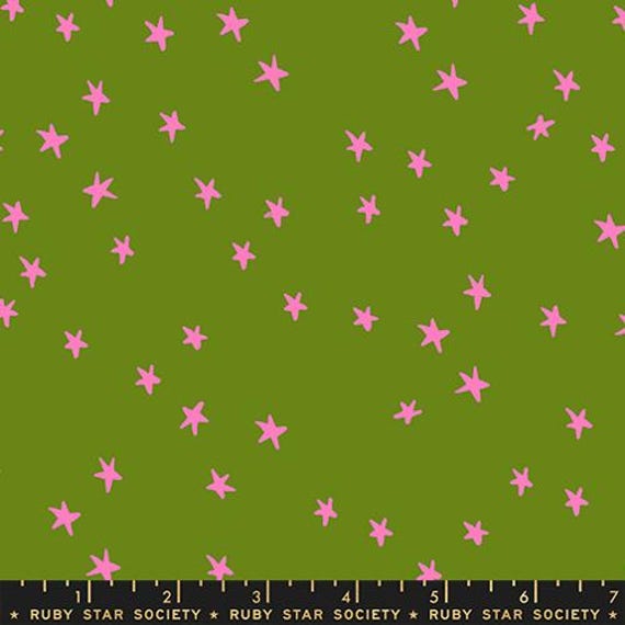 Starry, New Sprout, RS4109 89, Ruby Star, sold by the yard