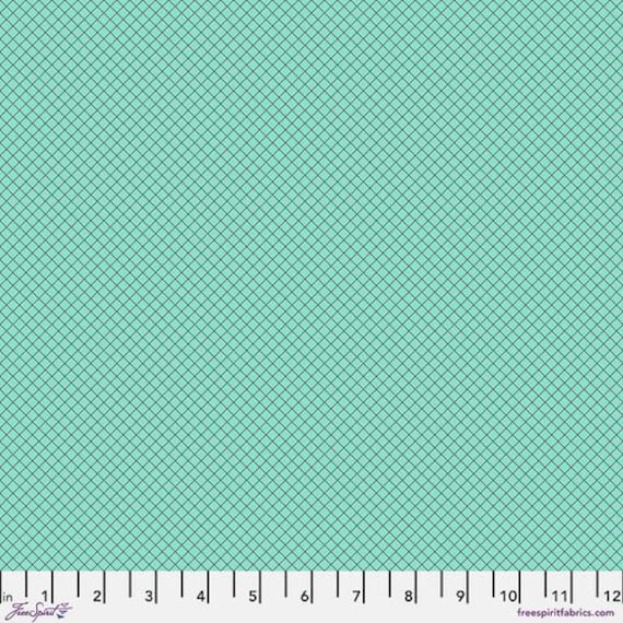 On the Grid, in Raindrop Tula Pink, True Colors, 100% cotton, sold by the yard