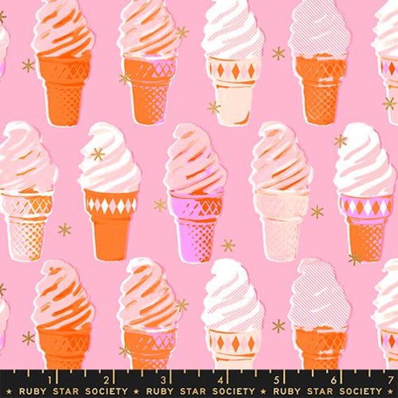 Best Day Ever, Ice Cream, Posy, RS0105 14M, By Melody Miller, Ruby Star Society, Moda, sold by the yard