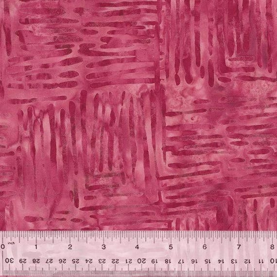 Line by Line, 8100Q-2, Hibiscus, Anthology Fabrics, Batik cotton, sold by the yard