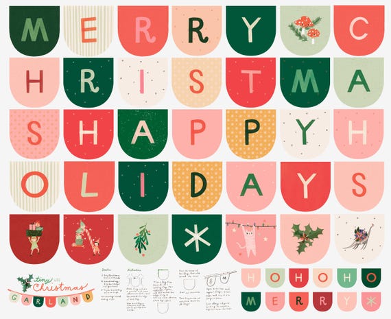 Tiny Christmas Panel, Snow 37138 11, by Lizzy House, for Moda, 36" x 44" Panels