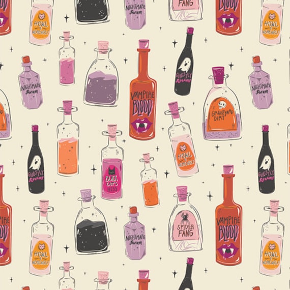 Sweet and Spookier, Liquid Magic,  by Art Gallery Fabrics, Sold by the 1/2 yard or the yard