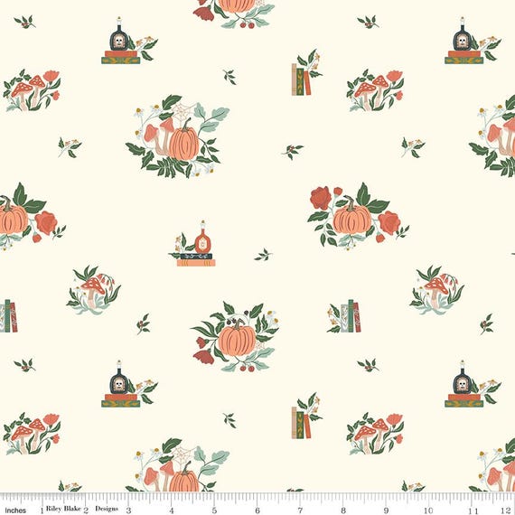 The Apothecary, Botanicals, in Cream, C17551-Cream, By Amber Elliot, Riley Blake Designs, sold by the yard