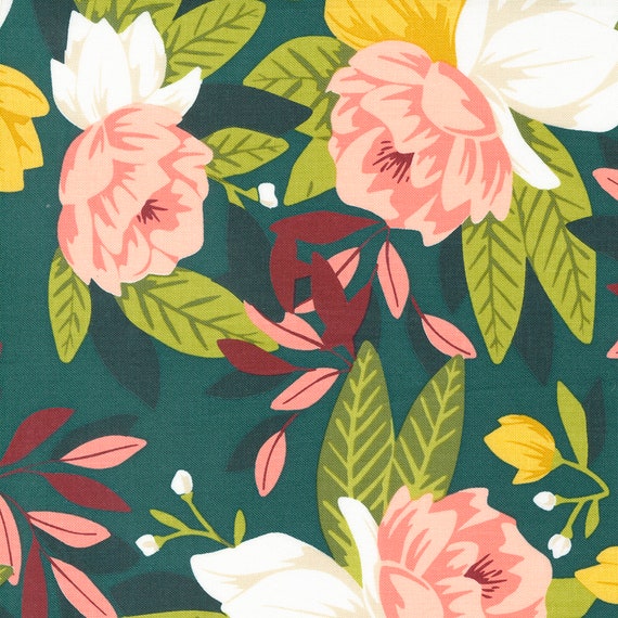 Willow, Ambrose, in Lagoon, by 1 Canoe 2, 36060 20, Moda Fabrics, sold by the 1/2 yard or the yard