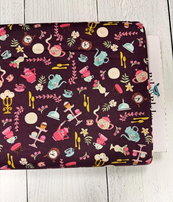 Beauty and the Beast, Objects, in eggplant, C9534, Riley Blake Designs, Quilting Cotton Fabric, sold by the yard